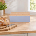 Panera Metálica Gris Claro con Tapa de Madera 30x22 cm DAY