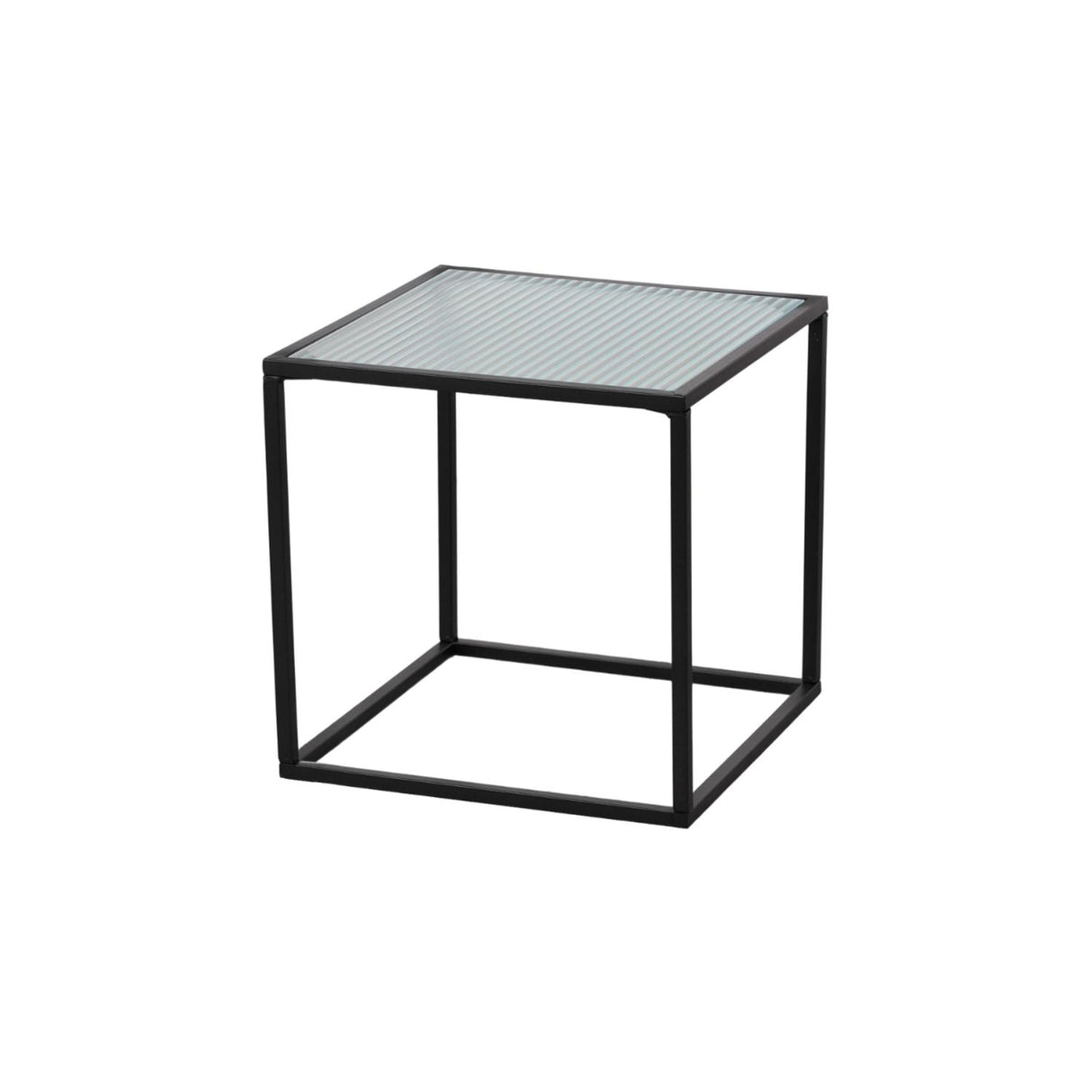 Mesa Metal Negro Vidrio 35x35cm vista 3 - DAY Francia