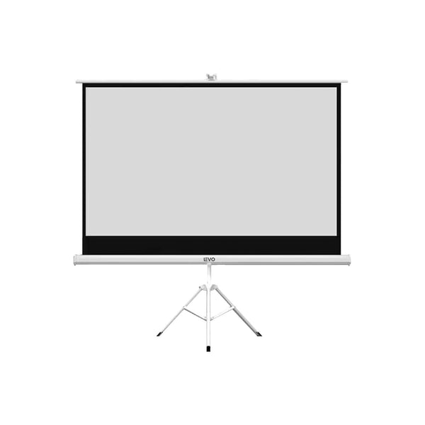 LEVO Telon 80 pulgadas telon proyector portatil con tripode blanco mate 165 x 125 cm