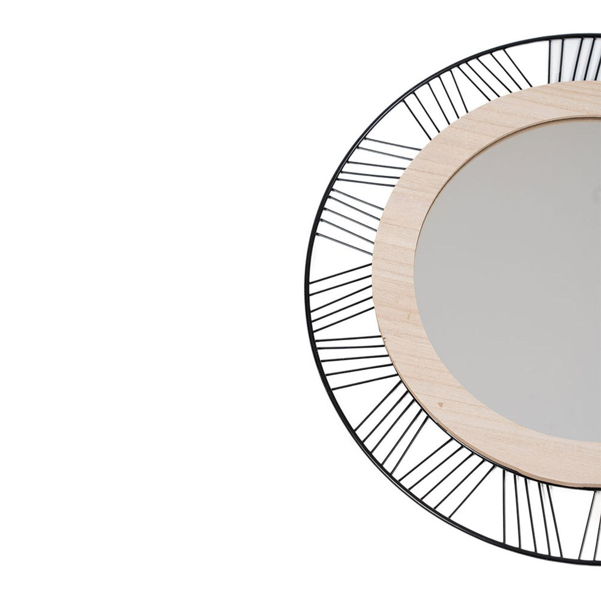 Espejo Redondo Joe 45cm Metal MDF vista 7 - Atmosphera Francia