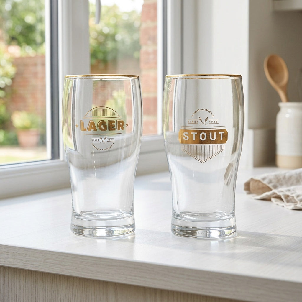 Set 2 Vasos Cerveceros Brando — en uso