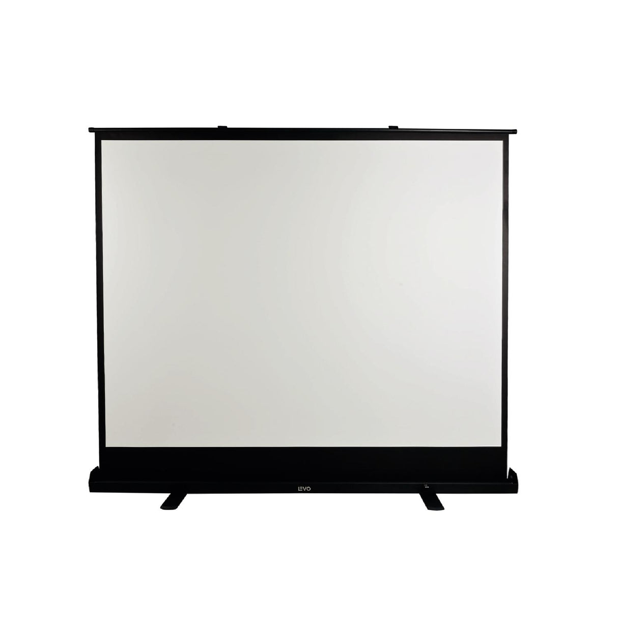 LEVO Telon Proyector 100 pulgadas sistema de elevacion pull-up con base de piso blanco mate