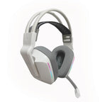 LEVO Audifono Gamer Zenit Elite blanco audifonos gamer inalambricos 7.1 surround con RGB y microfono