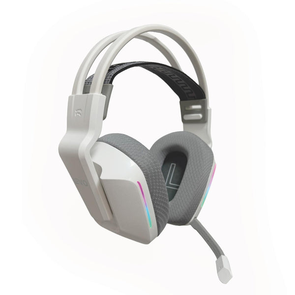 LEVO Audifono Gamer Zenit Elite blanco audifonos gamer inalambricos 7.1 surround con RGB y microfono