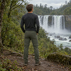 Pantalón trekking Lukla Lhotse verde de espalda