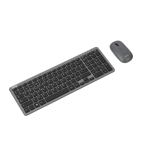 Teclado Slim Cygna + Mouse Slim Velar Grafito LEVO