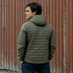 Chaqueta Parka Nuptse Lhotse verde de espalda
