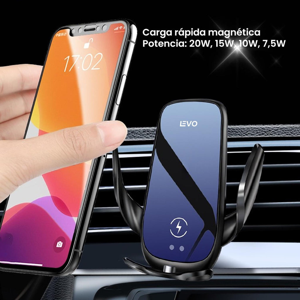 Cargador Inalámbrico Magnético Carga Rápida Auto VO1 LEVO — foto 7