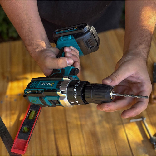 Taladro Percutor Inalámbrico Dynamo 21v 2 Baterías + Accs