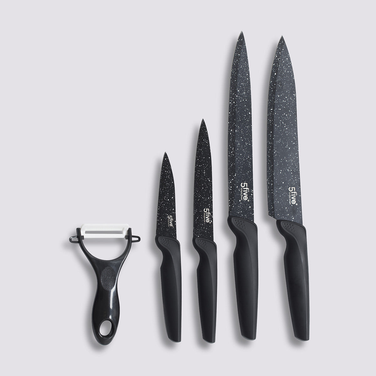 Set 4 Cuchillos y Pelador Acero Inoxidable 5Five