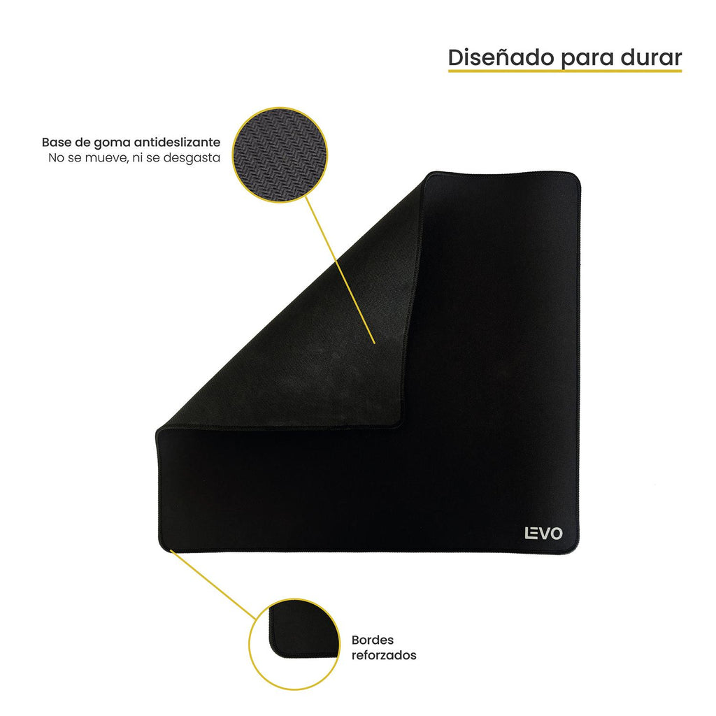 Mousepad Battlemat L 45x40 cm Antideslizante Negro LEVO — foto 4