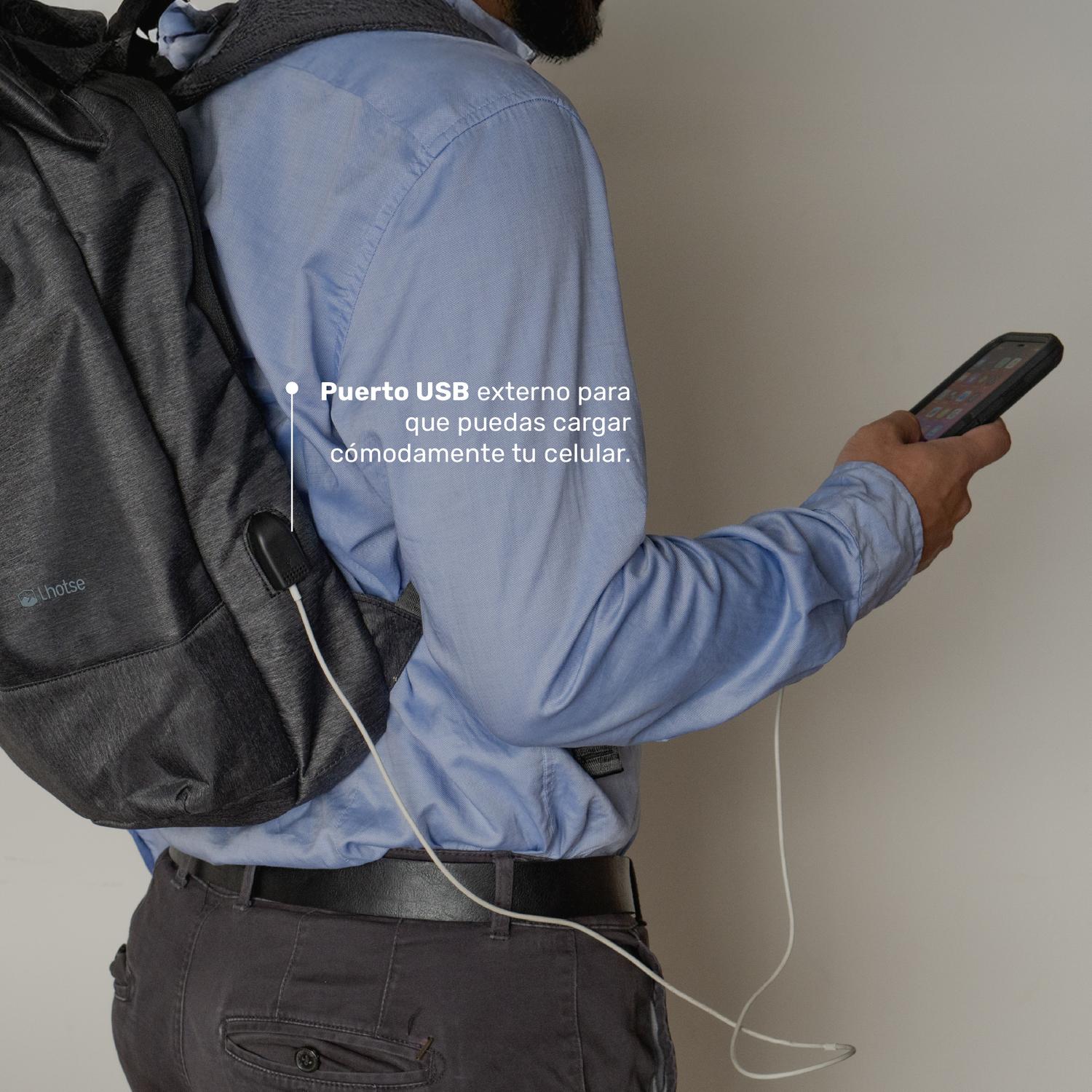 Mochila Antirrobo Lhotse Gris – UnionX