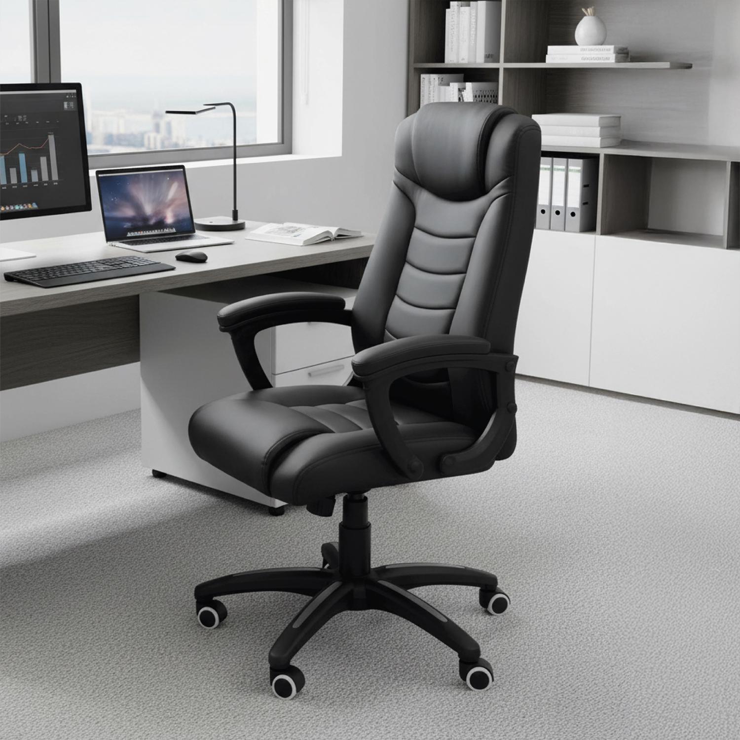 LEVO Silla Comfort — vista lateral izquierda mostrando respaldo y apoyabrazos