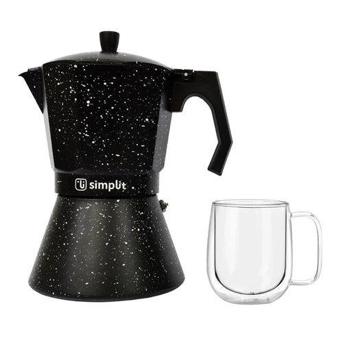 Pack Cafetera Italiana 12 Tazas + Taza Doble Pared 300 ml Simplit — foto 2