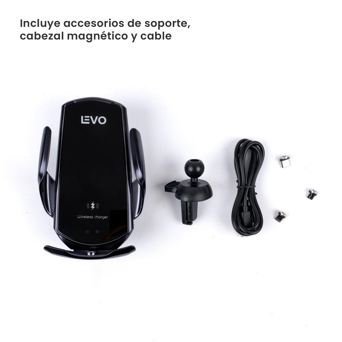 Cargador Inalámbrico Magnético Carga Rápida Auto VO1 LEVO — foto 8