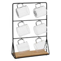 Soporte con 6 Tazas de Café de Vidrio 100 cc 5Five