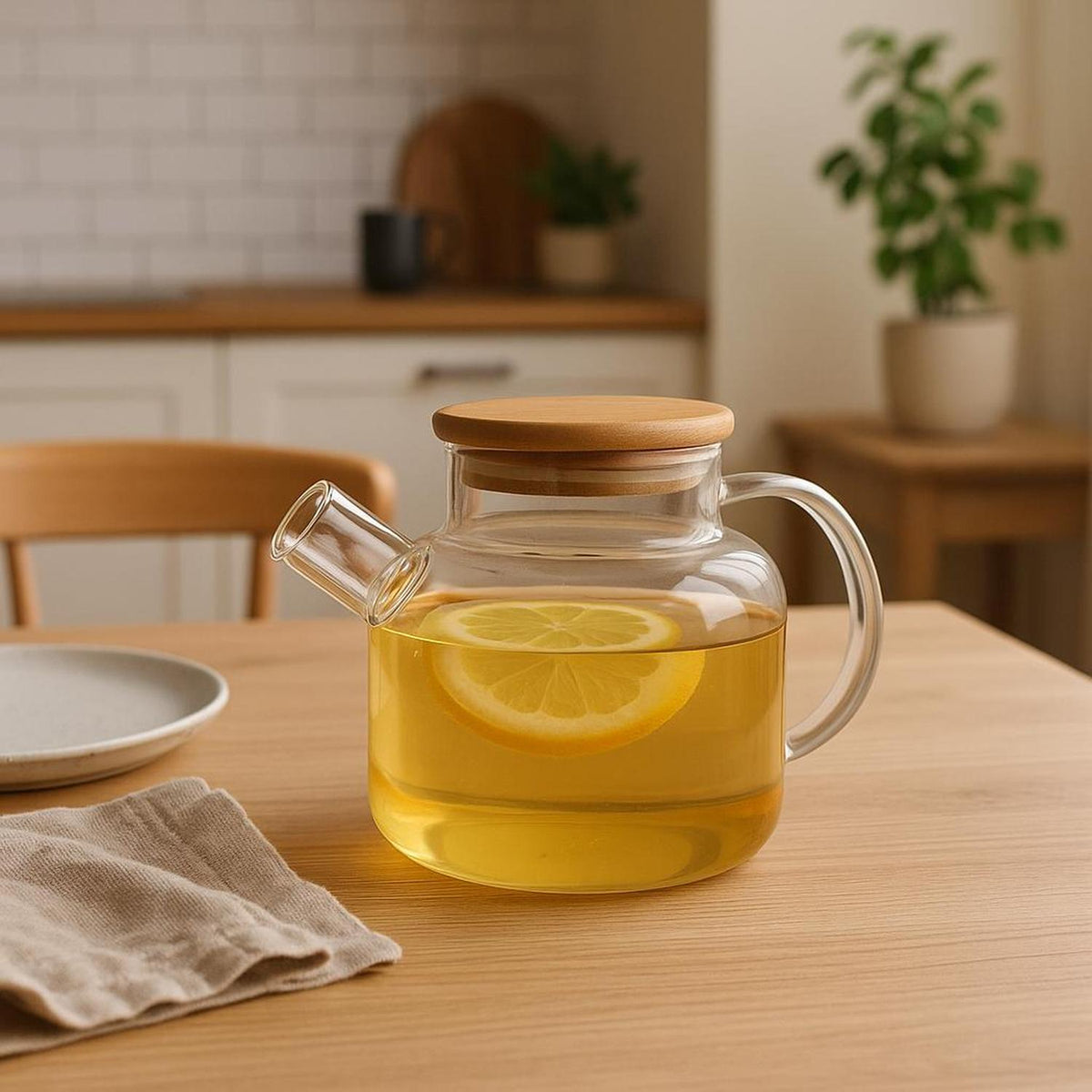 Tetera para Infusiones y Té de Vidrio con Tapa de Bamboo DAY — foto 7