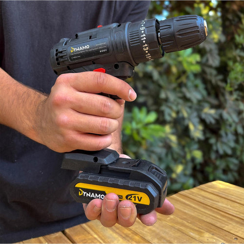 Kit Taladro Destornillador Inalámbrico Dynamo 21V 2 baterías