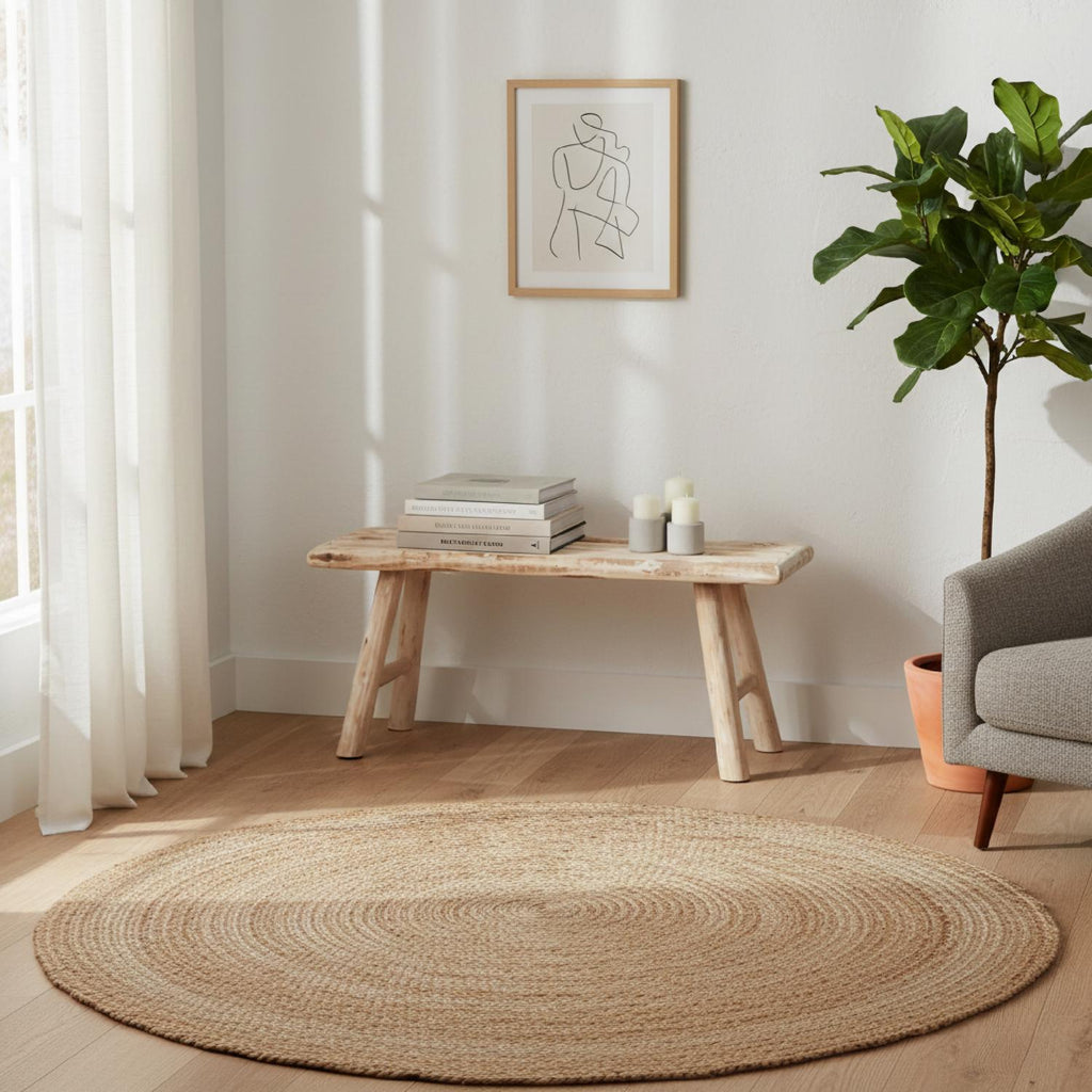 Banco Madera Woody 70x27cm detalle acabado - Atmosphera Francia
