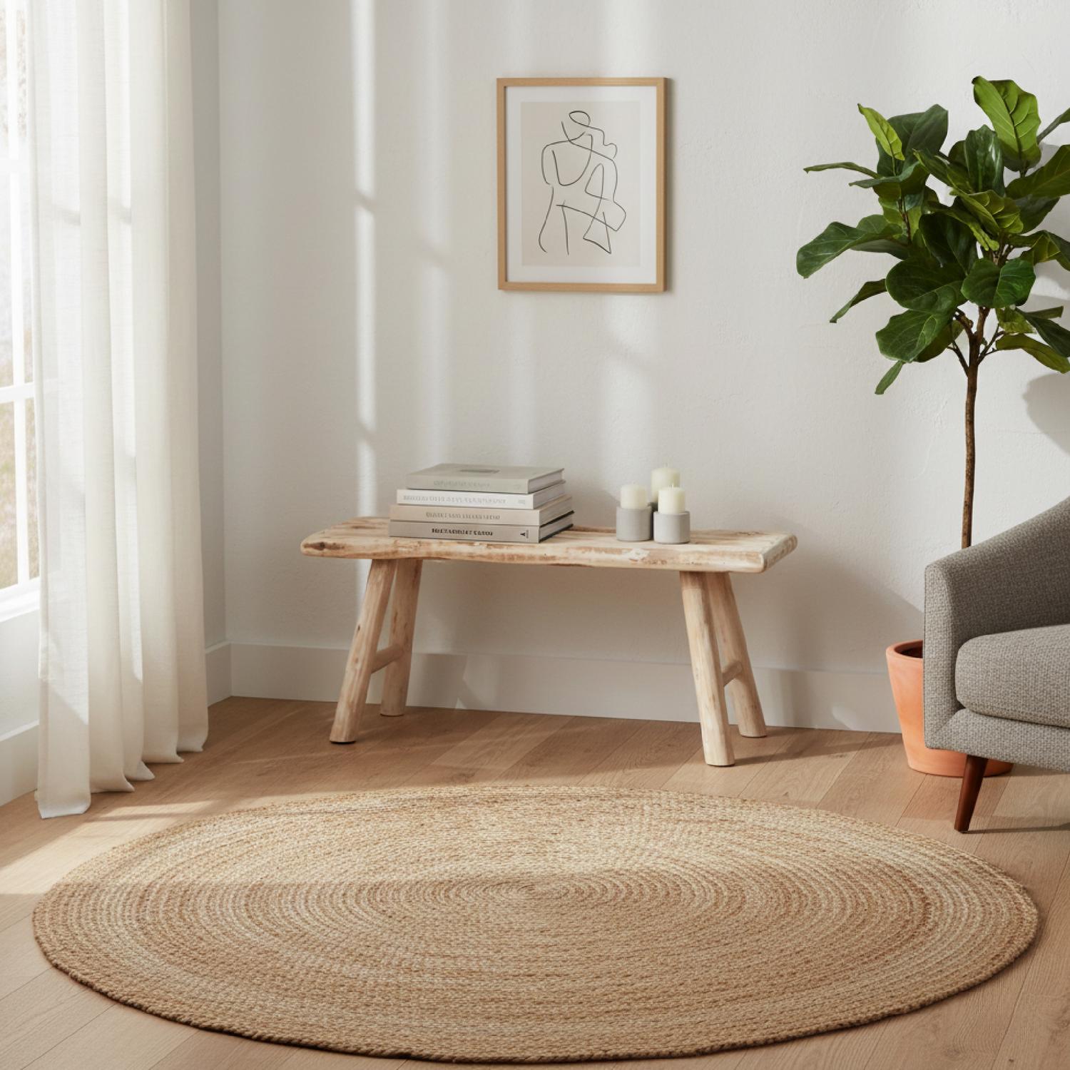 Banco Madera Woody 70x27cm detalle acabado - Atmosphera Francia