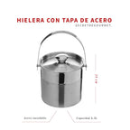 Hielera con Tapa de Acero Inoxidable 18cm Secret De Gourmet — foto 5