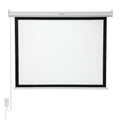 LEVO Telon Electrico 80 pulgadas telon proyector motorizado con botonera de pared blanco mate