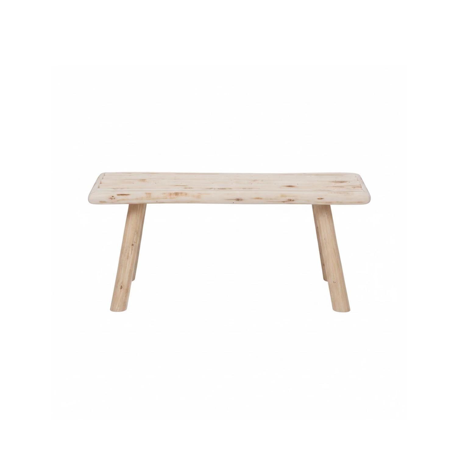 Banco Madera Woody 70x27cm fondo blanco packshot - Atmosphera Francia