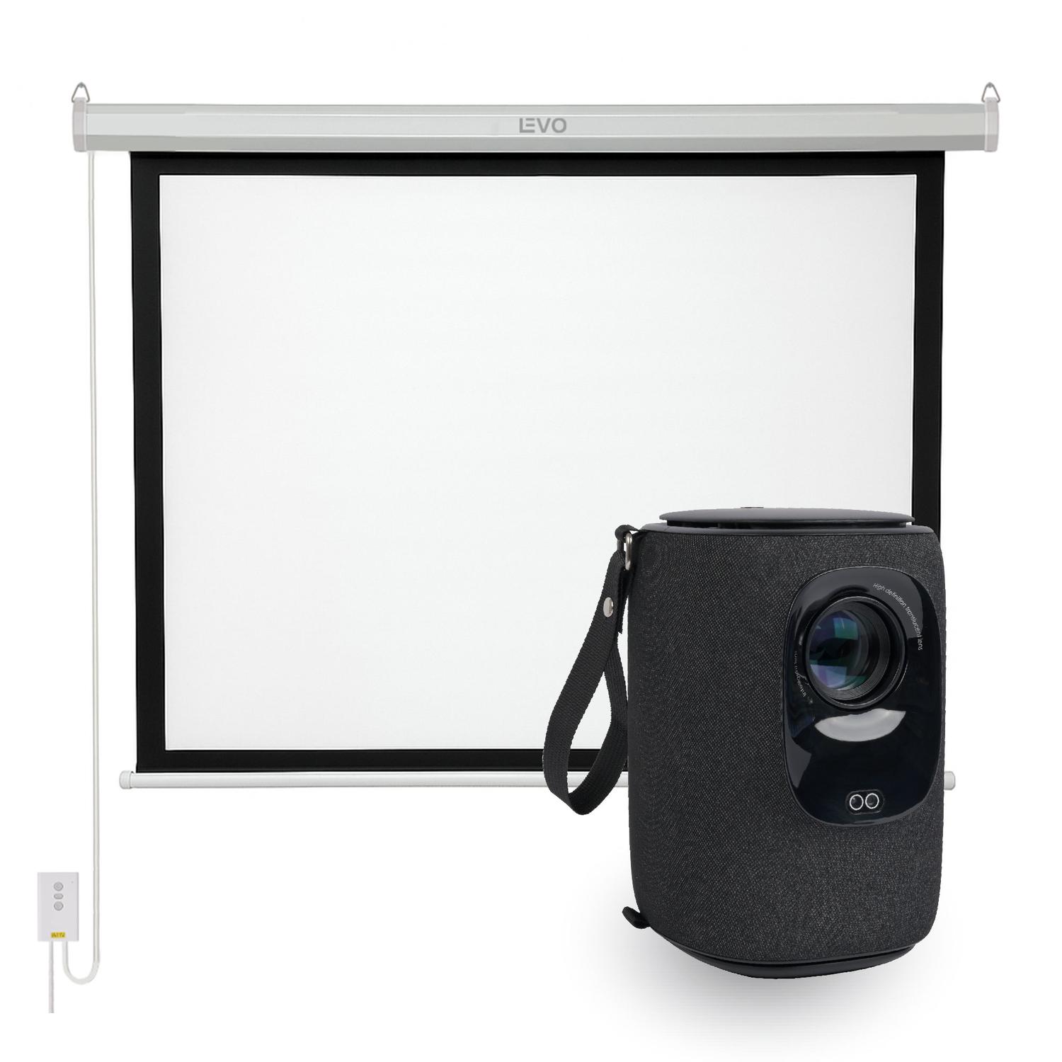 Proyector Portatil Nova 9000lm + Telón 60