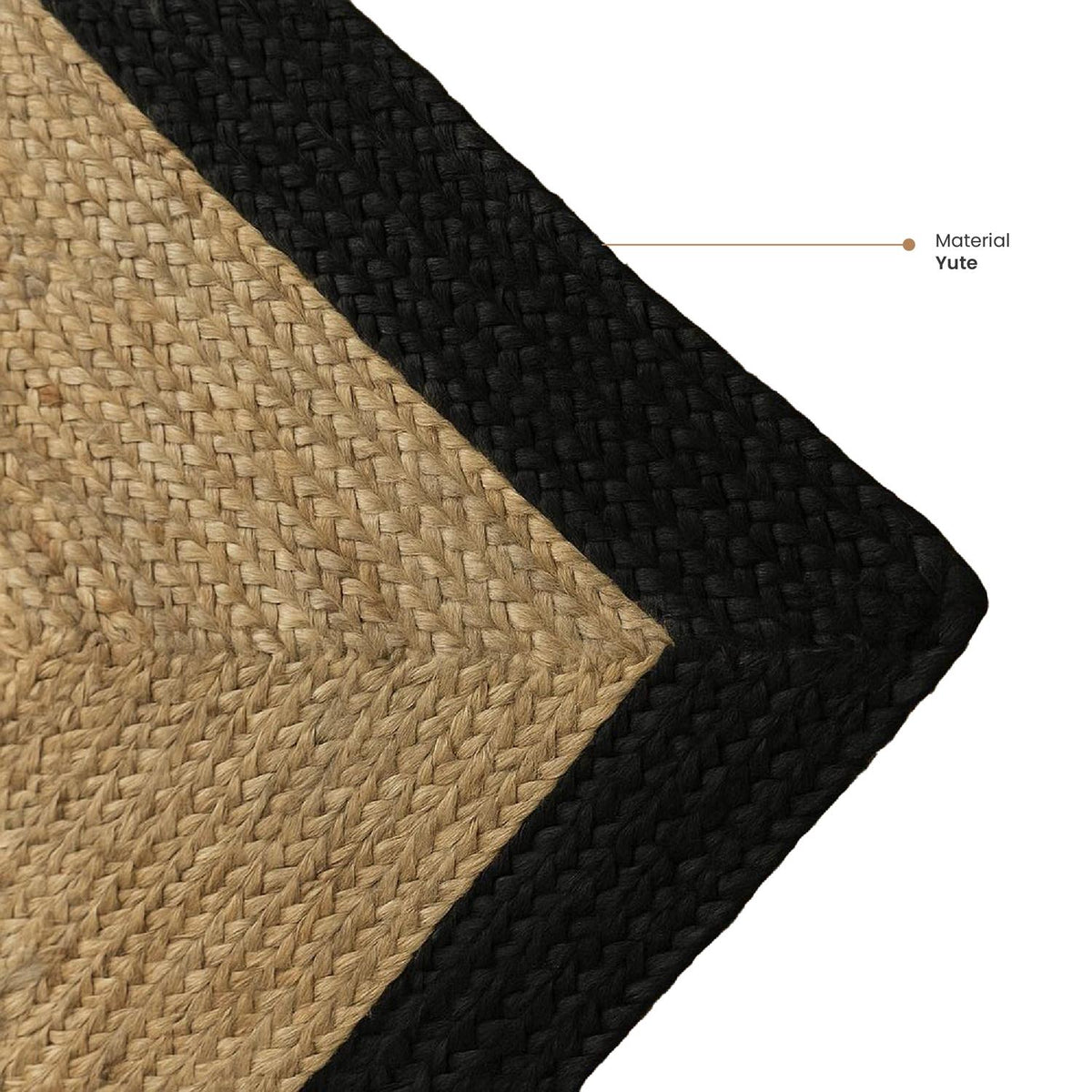Alfombra de Yute con Borde Negro 120x170 cm Atmosphera — foto 3