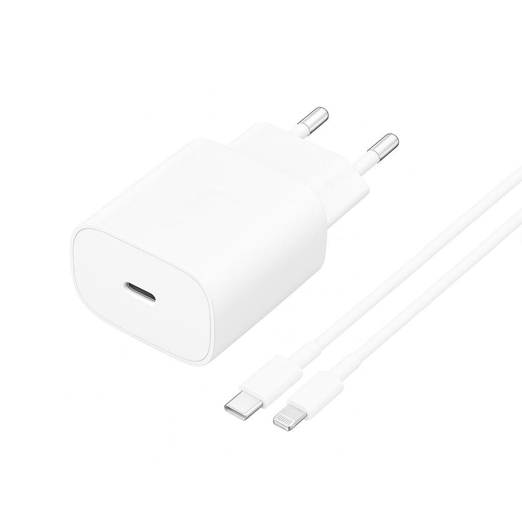 Cargador Super Rapido 25W + Cable Carga Lightning 1 Mt LEVO