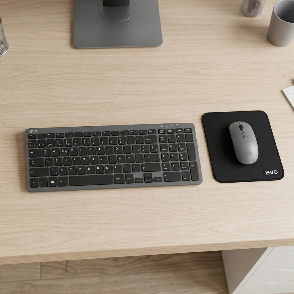 Kit Slim Teclado Cygna + Mouse Velar + Mousepad S LEVO
