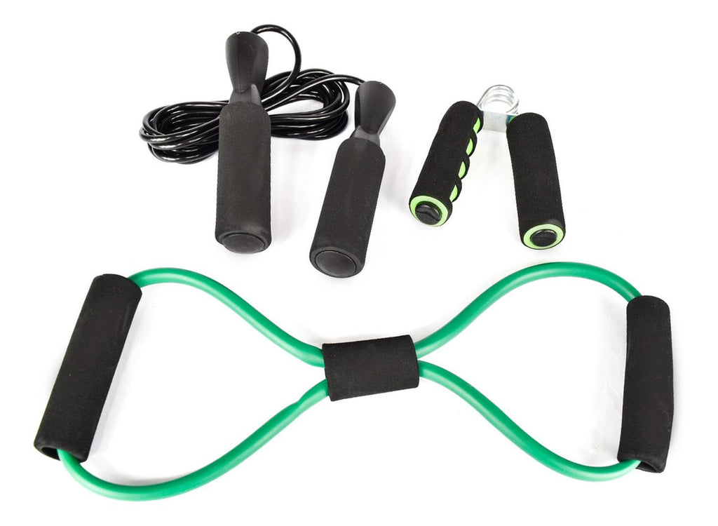 Set Deportivo 7 en 1 Rueda Abdominal Cuerda Lhotse Fit — foto 4