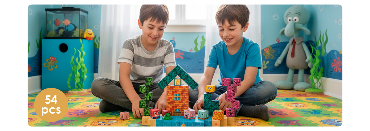 Juego Bloques Magnéticos 54pcs MineBlocks Bob Marino Bandú