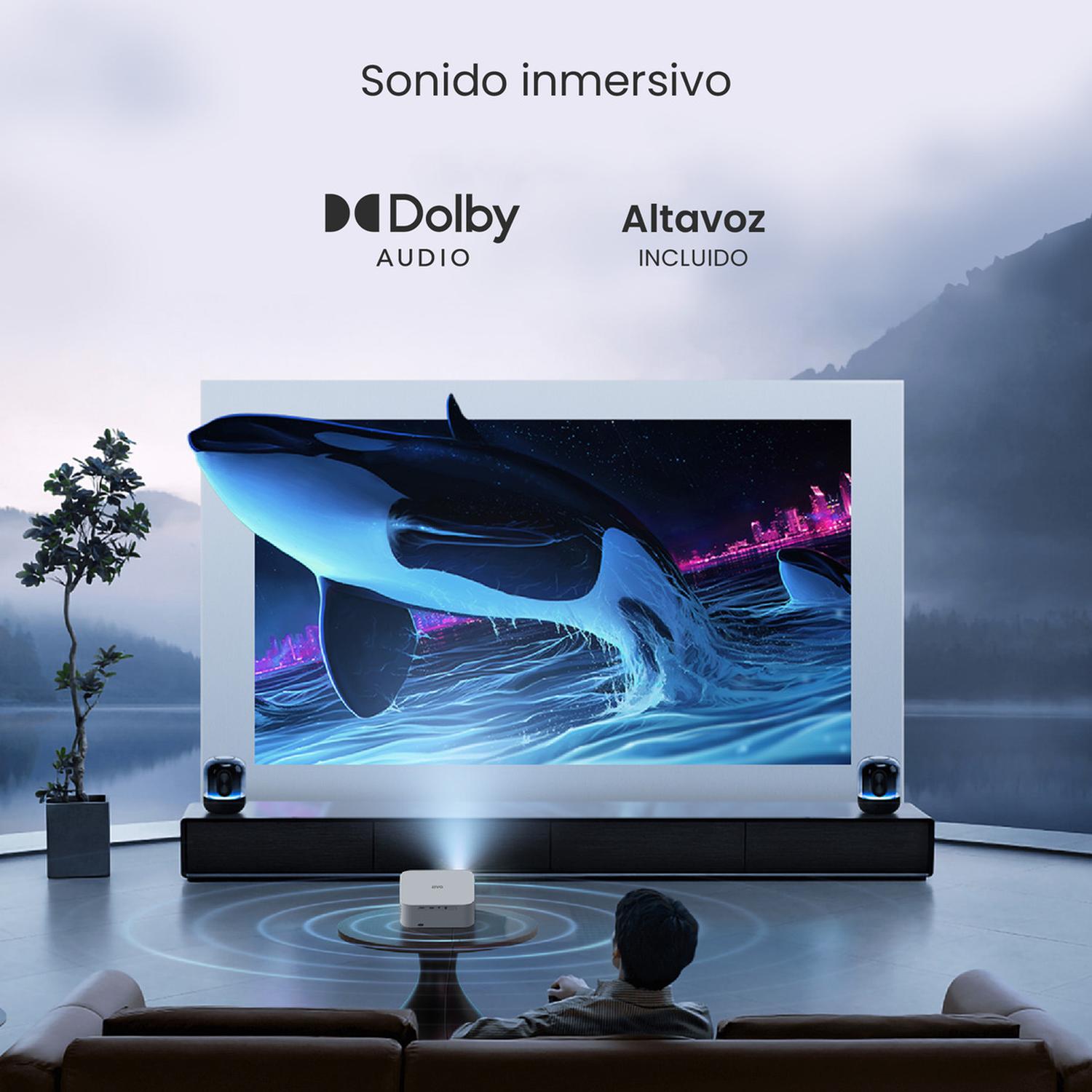 LEVO Proyector Orion — accesorios incluidos: cable HDMI, control y adaptadores