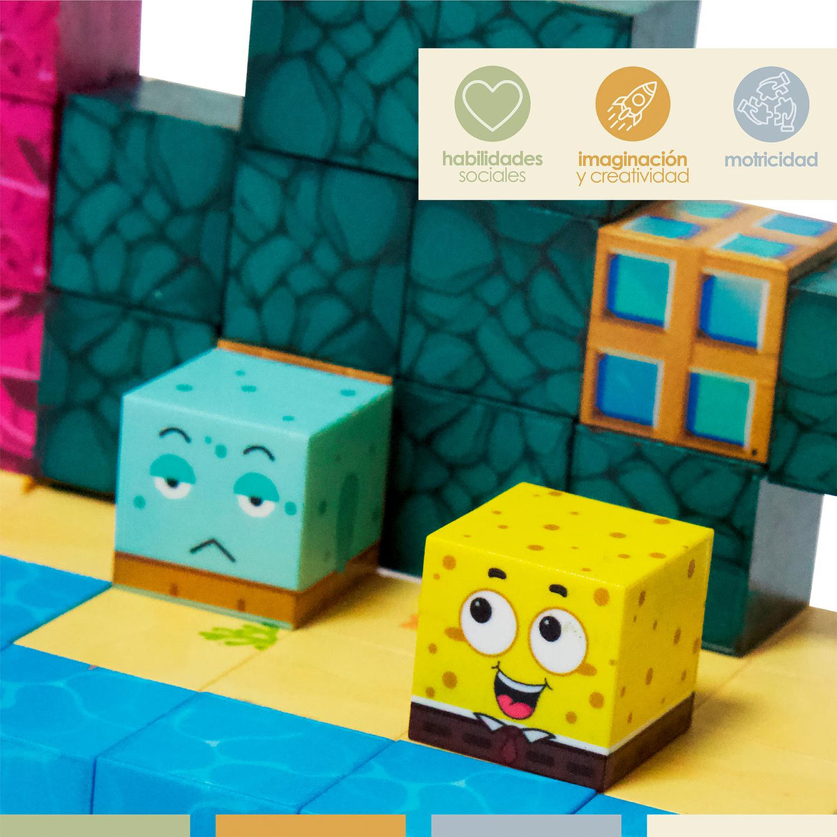 Juego Bloques Magnéticos 54pcs MineBlocks Bob Marino Bandú — foto 6