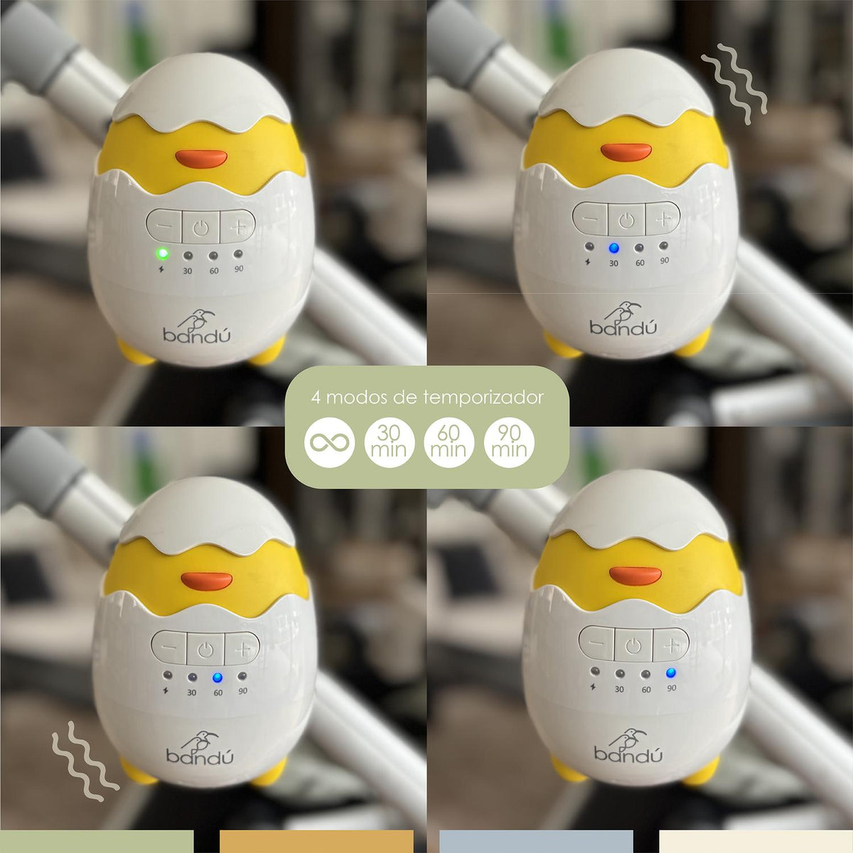 Mecedor Eléctrico Coche Recargable Bebé Baby Chick Bandú — foto 4