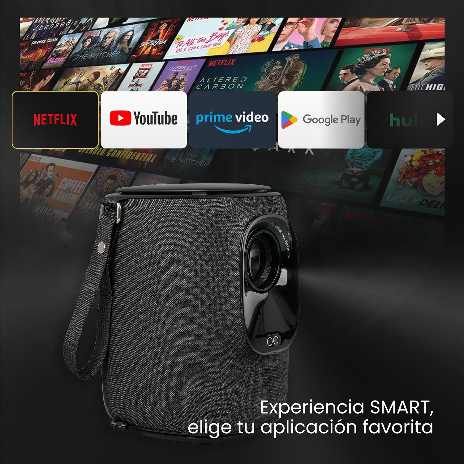 LEVO Proyector Nova — vista posterior con puertos HDMI, USB y salida de audio