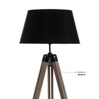 Lámpara de Pie Trípode Rodo Madera Negra 145 cm Atmosphera — foto 4