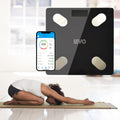 Pesa Digital Balanza Baño Bluetooth Negra Inteligente LEVO