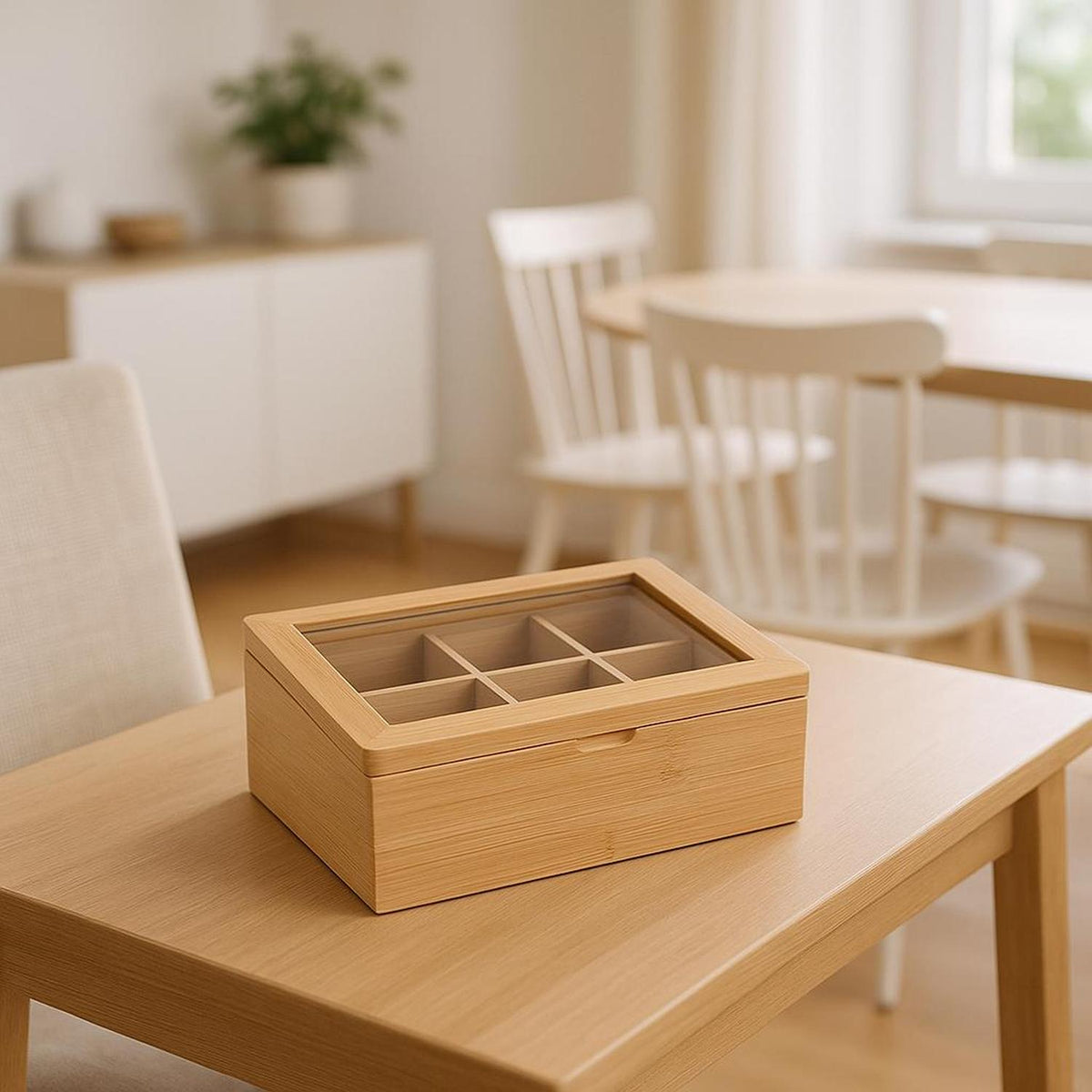Caja para Té de Bambú con 6 Compartimentos DAY — foto 4