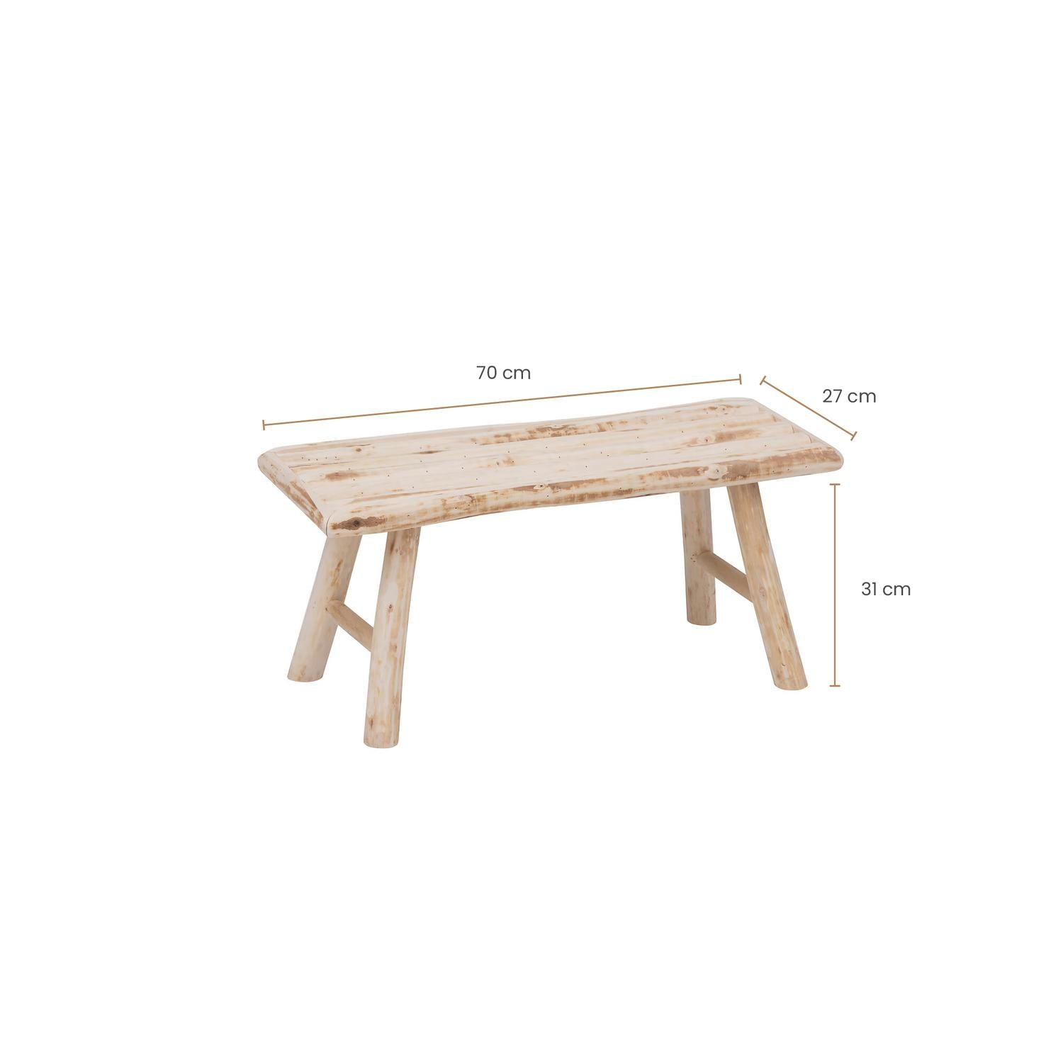 Banco Madera Woody 70x27cm vista 5 - Atmosphera Francia