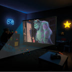 Proyector Portatil Hexa 8000lm + Telón Elevacion 100" LEVO