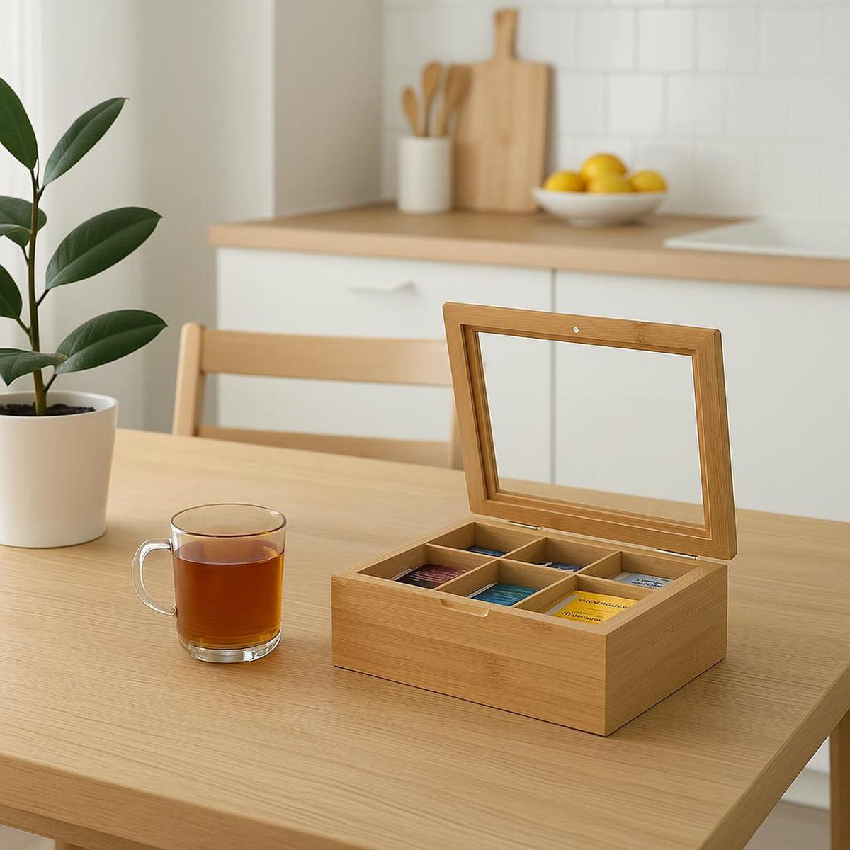 Caja para Té de Bambú con 6 Compartimentos DAY — foto 3