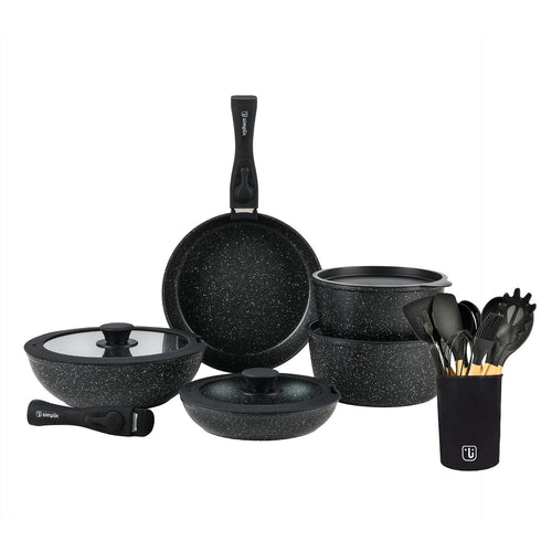 Batería Cocina Oxford + Set 12 Utensilios Negro Simplit — foto 2