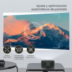 LEVO Proyector Lumix — accesorios incluidos: adaptador, cable HDMI y control
