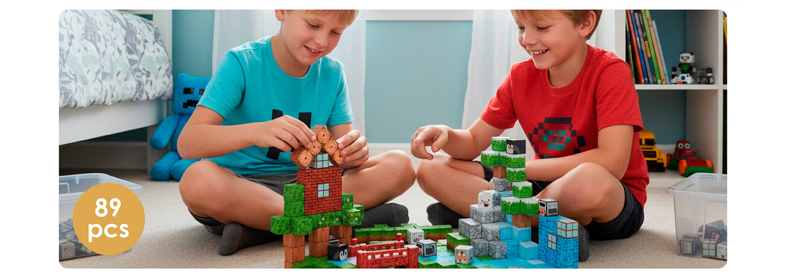 Juego Bloques Magnéticos 89pcs MineBlocks Aventura Bandú