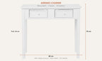 Arrimo Charme 80 cm Atmosphera — dimensiones 80x30x76 cm vista técnica
