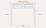Arrimo Charme 80 cm Atmosphera — dimensiones 80x30x76 cm vista técnica