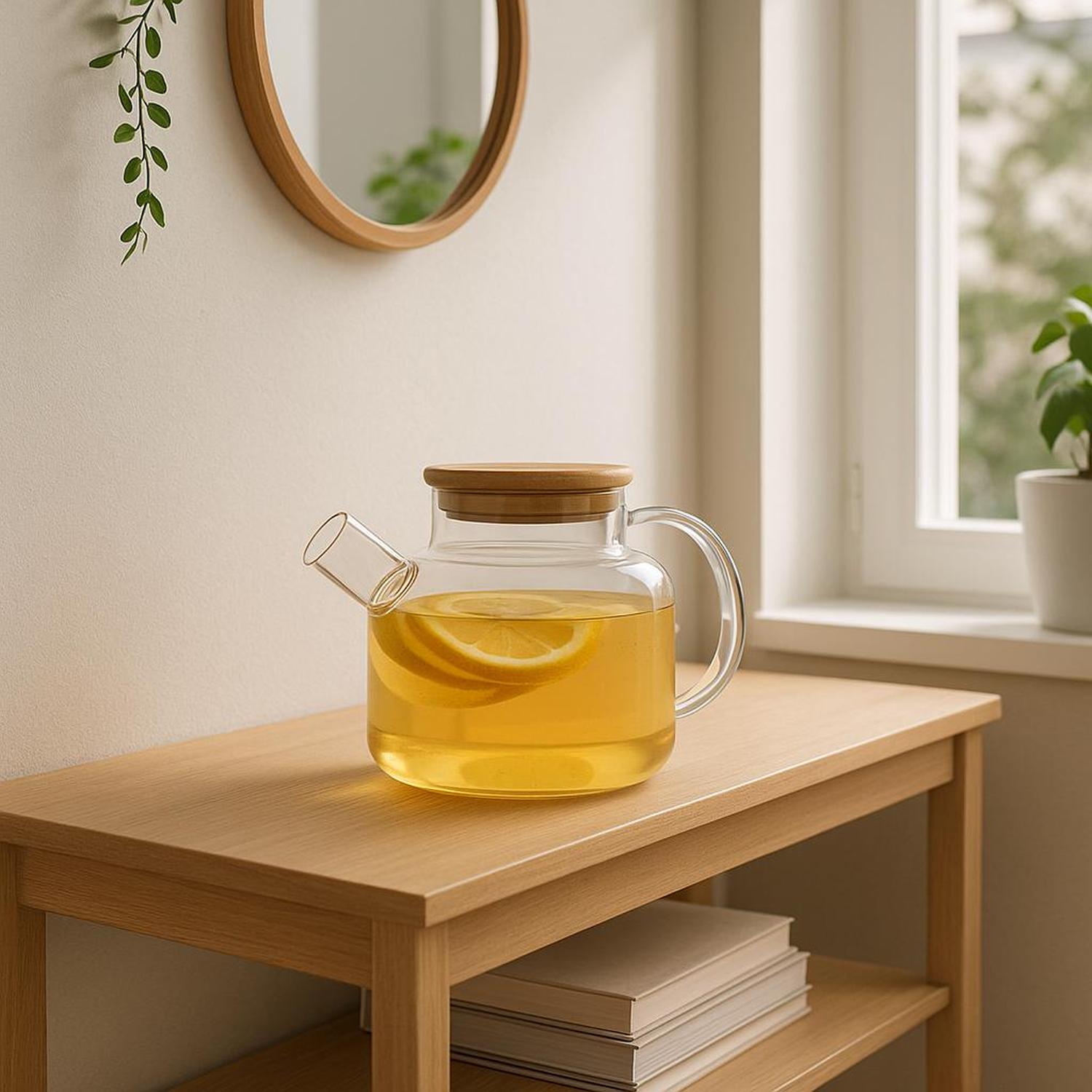 Tetera para Infusiones y Té de Vidrio con Tapa de Bamboo DAY — foto 6