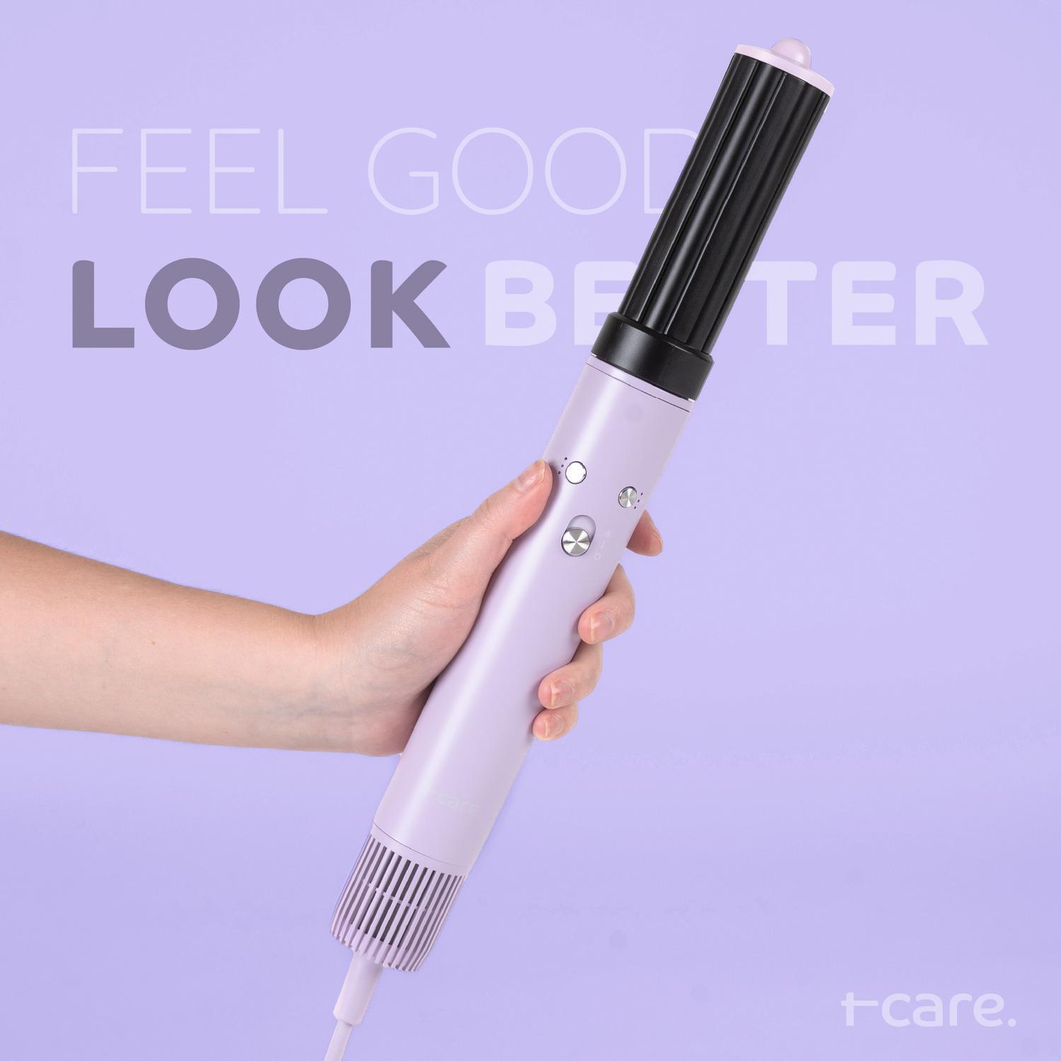 T-Care Multistyler — detalle del motor, cabezal de calor y acabado del cuerpo